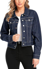 SHORT BODY DENIM JACKET FOR GIRLS