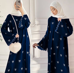 Trending Without Stoller Bow Abaya ➰