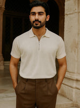 Zipped Collar Tshirt