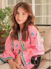 PINK FLORAL DIGITAL PRINTED CORD SET