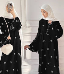 Trending Without Stoller Bow Abaya ➰