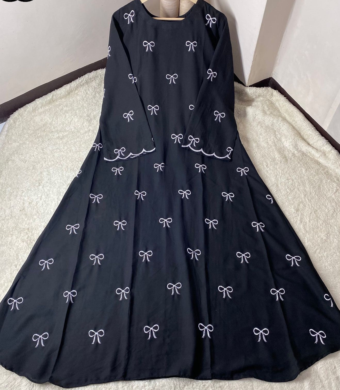 Trending Without Stoller Bow Abaya ➰