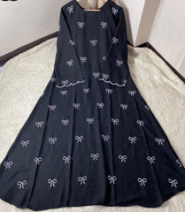 Trending Without Stoller Bow Abaya ➰